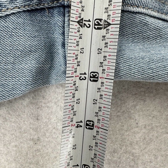 Indigo Rein High Rise Flare Leg Curvy Jeans Womens 15 Stretch Denim Blue Ripped - Picture 10 of 14